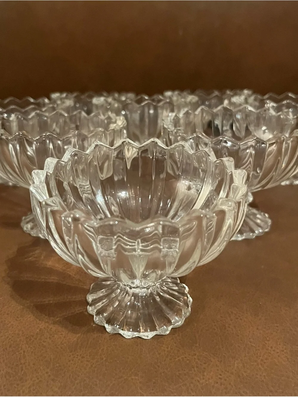 Tulip Clear Glass Dessert Cups - Set of 9
